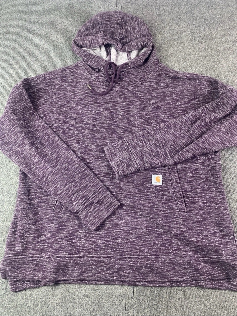 Carhartt Relaxed Womens Cotton Blend Thumb Holes Pullover Hoodie Size L (12-14)